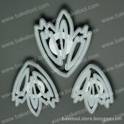 3pcs Different Size Flowers Press Fondant Mold Plunger Cutter